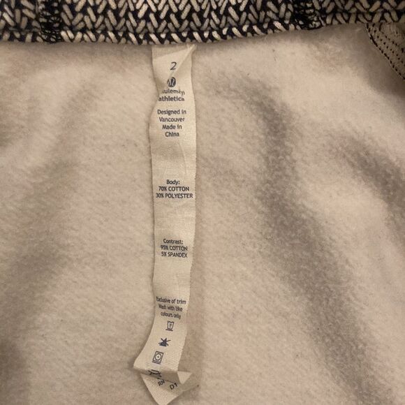 EUC Lululemon Scuba Hoodie II Washi Weave Angel Wing Naval Blue RARE - Picture 5 of 10